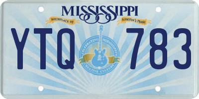 MS license plate YTQ783
