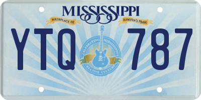 MS license plate YTQ787