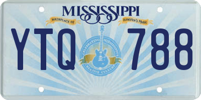 MS license plate YTQ788