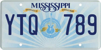 MS license plate YTQ789