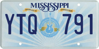 MS license plate YTQ791