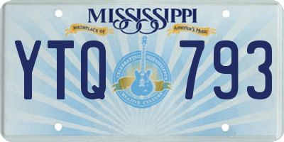 MS license plate YTQ793
