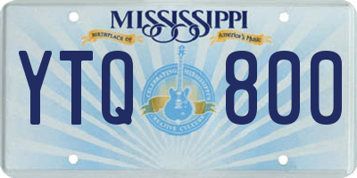 MS license plate YTQ800