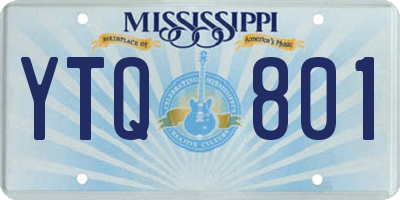 MS license plate YTQ801