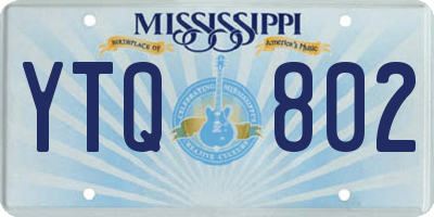 MS license plate YTQ802