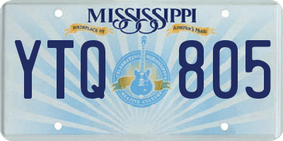 MS license plate YTQ805