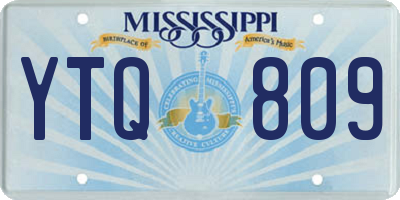 MS license plate YTQ809