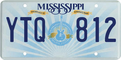 MS license plate YTQ812
