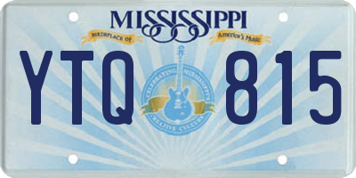 MS license plate YTQ815