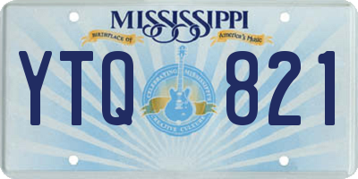 MS license plate YTQ821