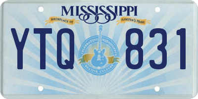 MS license plate YTQ831