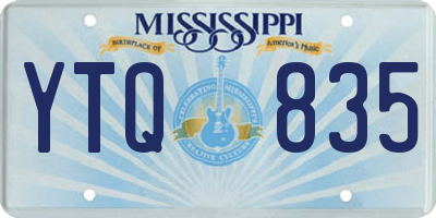 MS license plate YTQ835