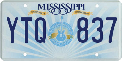 MS license plate YTQ837