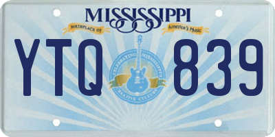MS license plate YTQ839