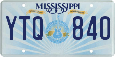 MS license plate YTQ840
