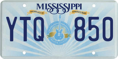 MS license plate YTQ850