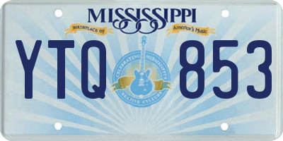 MS license plate YTQ853