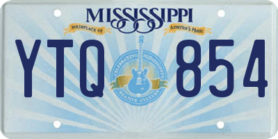 MS license plate YTQ854