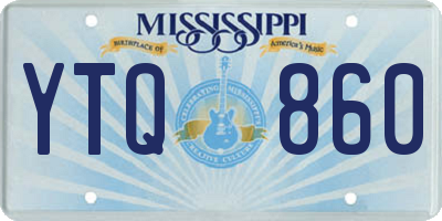 MS license plate YTQ860