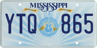 MS license plate YTQ865