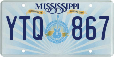 MS license plate YTQ867