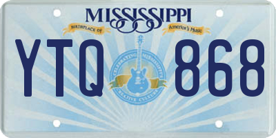 MS license plate YTQ868