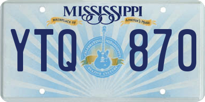 MS license plate YTQ870