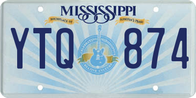 MS license plate YTQ874