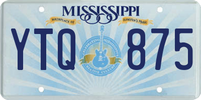 MS license plate YTQ875