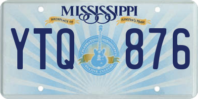 MS license plate YTQ876