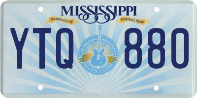 MS license plate YTQ880