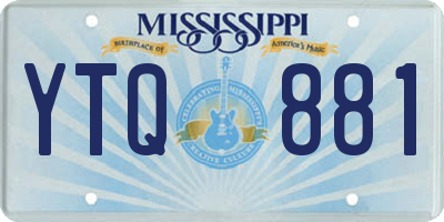 MS license plate YTQ881