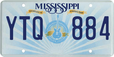 MS license plate YTQ884