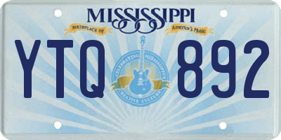 MS license plate YTQ892