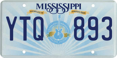 MS license plate YTQ893