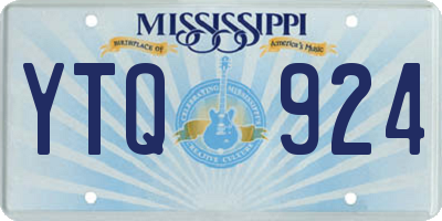 MS license plate YTQ924
