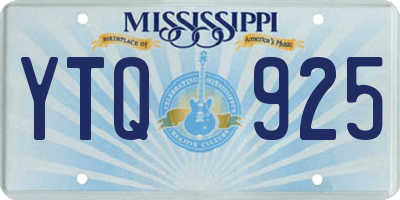 MS license plate YTQ925