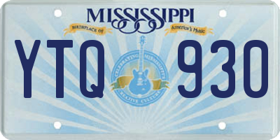 MS license plate YTQ930
