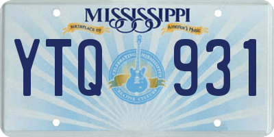 MS license plate YTQ931