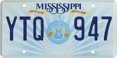 MS license plate YTQ947