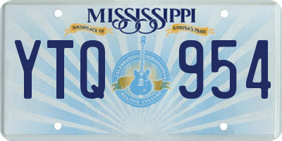 MS license plate YTQ954