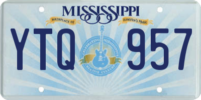 MS license plate YTQ957