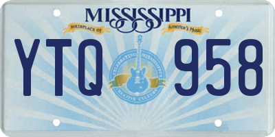 MS license plate YTQ958