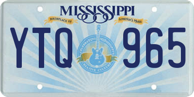 MS license plate YTQ965
