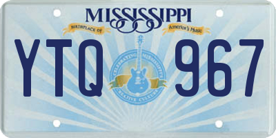MS license plate YTQ967