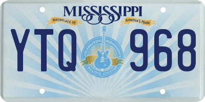 MS license plate YTQ968