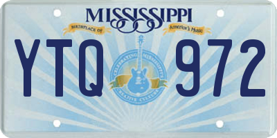 MS license plate YTQ972