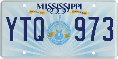 MS license plate YTQ973