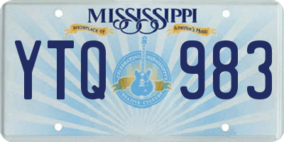 MS license plate YTQ983