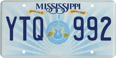 MS license plate YTQ992